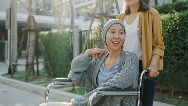 Woman in a wheelchair